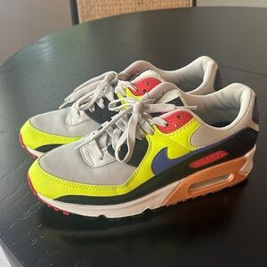 Nike Women’s Air Max Sneakers - Neon Yellow, Gray, and Red